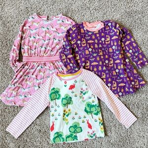 Mini Boden & Piccolina Colorful Kids' Long Sleeve Dresses and Top Sz 4-5Y